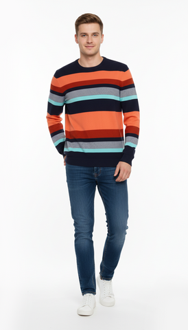 BLEND Multi Striped Jersey For Men