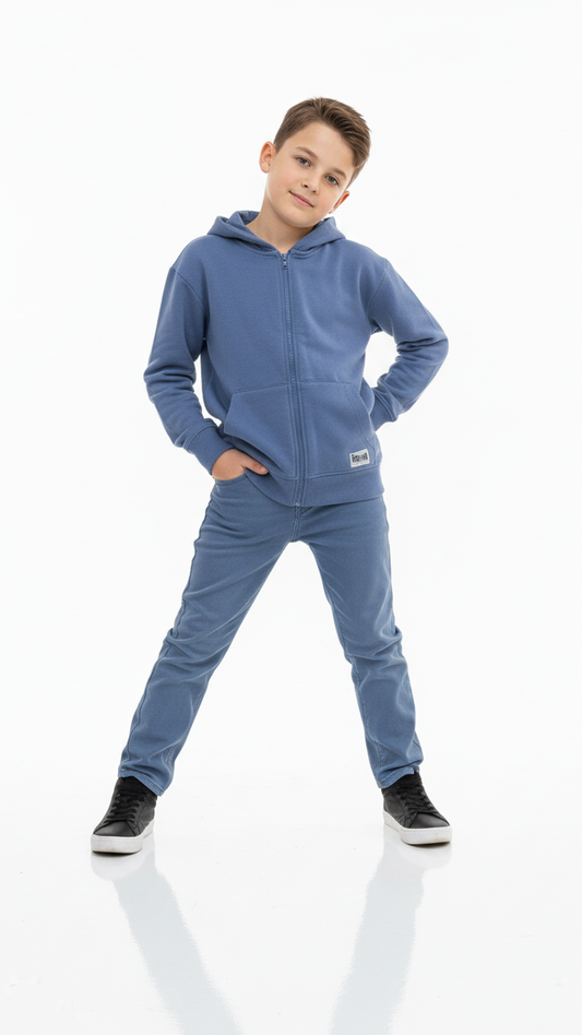 LEFTIES BOYS BASIC ZIPPED HOODIE