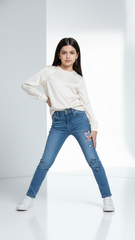GIRLS EMBROIDED JEANS