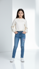 GIRLS EMBROIDED JEANS