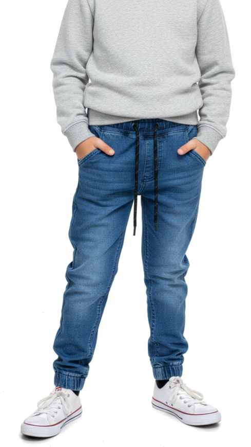 BOYS ELASTIC JOGGER JEANS