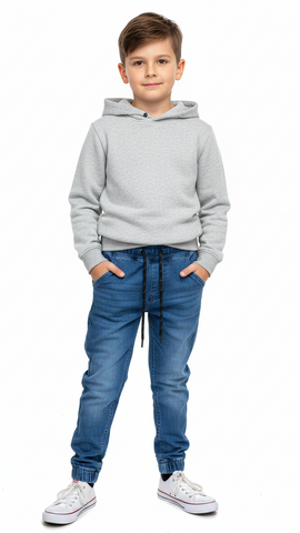 BOYS ELASTIC JOGGER JEANS