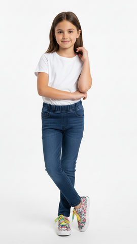 TERRE DE MARINS GIRLS BLUE JEGGINGS