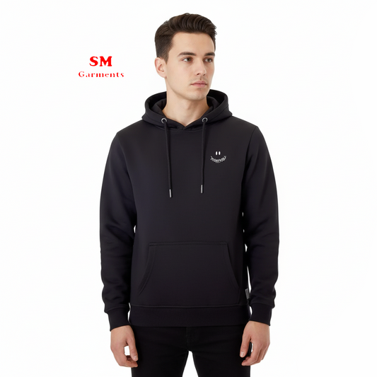 سینے کی ہوڈی پر مینز بیسک پرنٹ