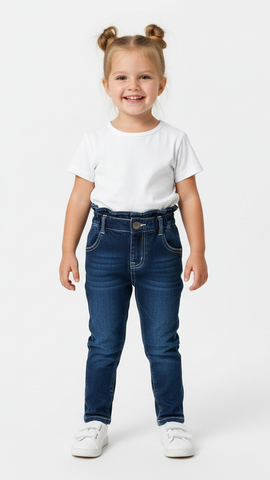EMINENT GIRLS ELASTIC WAISTBAND JEANS