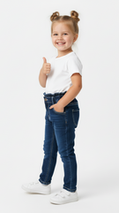 EMINENT GIRLS ELASTIC WAISTBAND JEANS