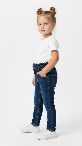 EMINENT GIRLS ELASTIC WAISTBAND JEANS