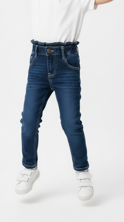 EMINENT GIRLS ELASTIC WAISTBAND JEANS