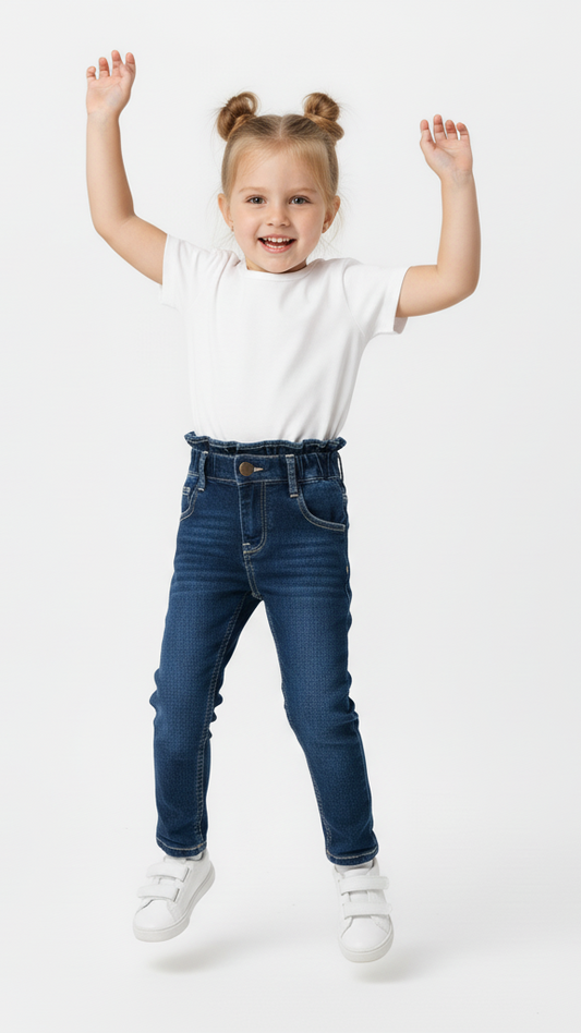 EMINENT GIRLS ELASTIC WAISTBAND JEANS