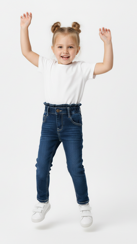 EMINENT GIRLS ELASTIC WAISTBAND JEANS