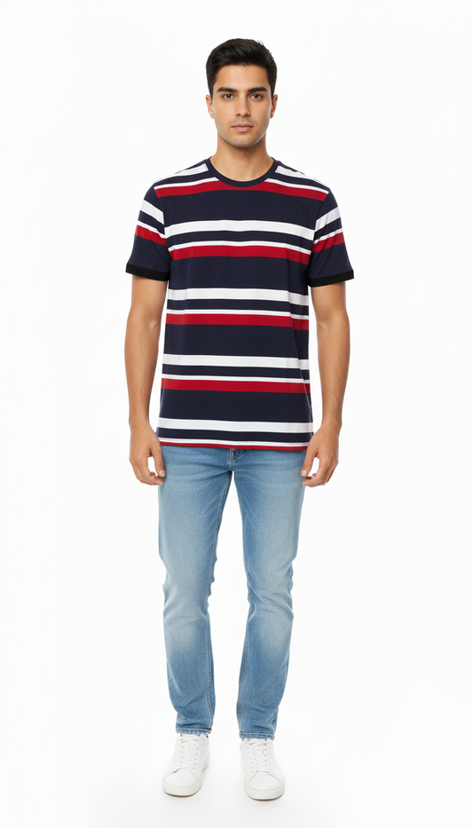 INEXTENSO MENS STRIPES T SHIRT