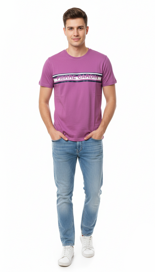 PIERRE CARDIN MENS BASIC HALF SLEEVES T-SHIRT