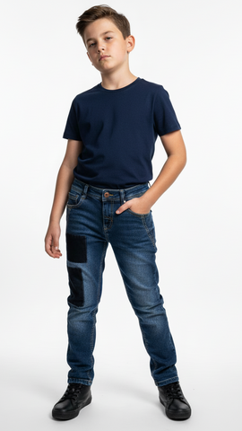 MY CHICCO BOYS PATCHES DENIM JEANS
