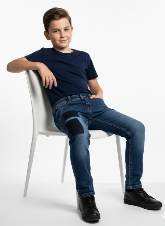 MY CHICCO BOYS PATCHES DENIM JEANS