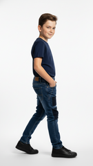 MY CHICCO BOYS PATCHES DENIM JEANS