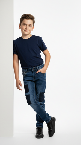 MY CHICCO BOYS PATCHES DENIM JEANS