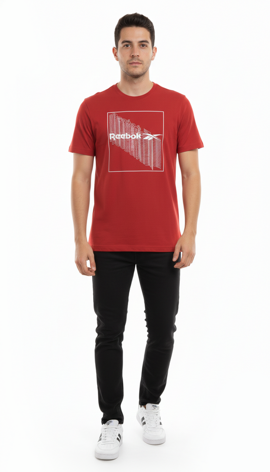 REB MEN'S LOGO PRINTED T-SHIRT