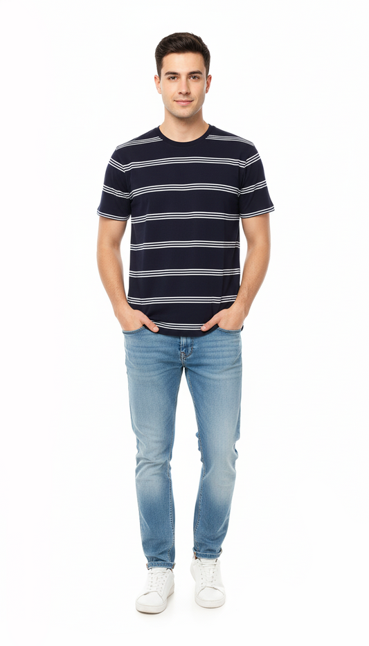 INEXTENSO MENS STRIPES T SHIRT