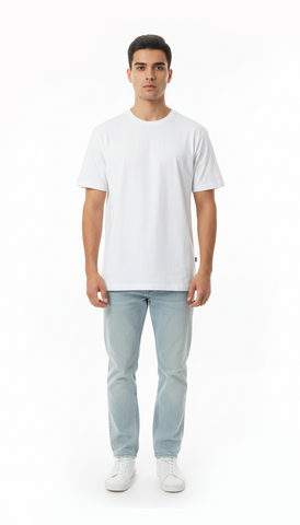 LEFTIES MAN BASIC WHITE T SHIRT