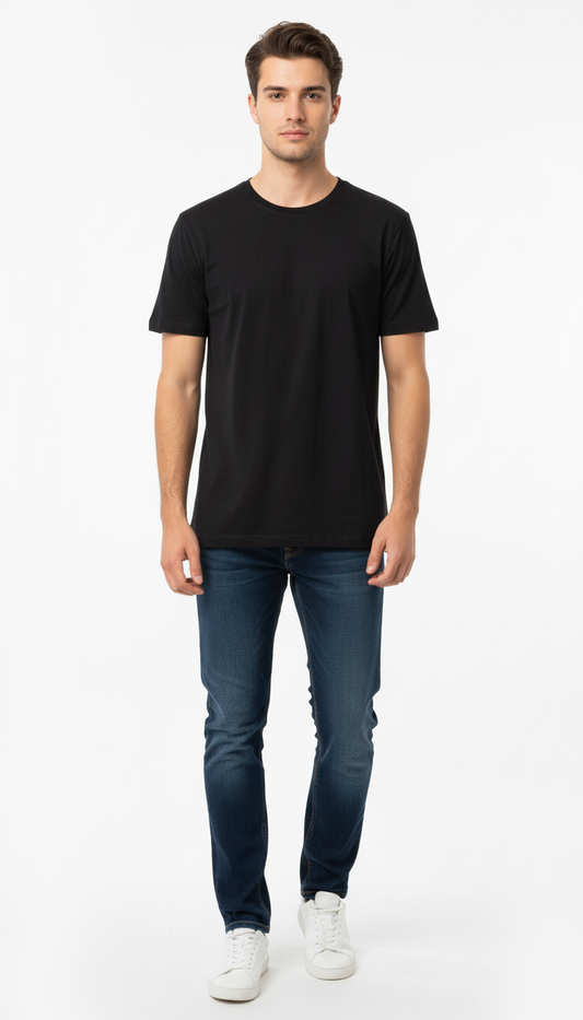 REB MEN'S BASIC CREW NECK T-SHIRT