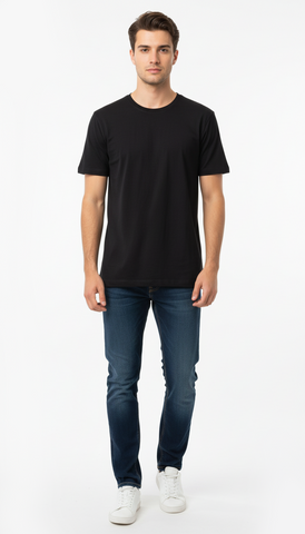 REB MEN'S BASIC CREW NECK T-SHIRT