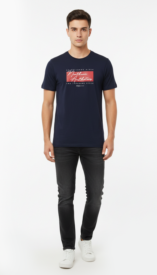 DENIM TOM TAILOR MENS BASIC FIT PRINTED TSHIRT