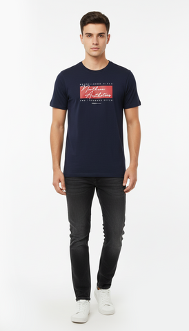 DENIM TOM TAILOR MENS BASIC FIT PRINTED TSHIRT