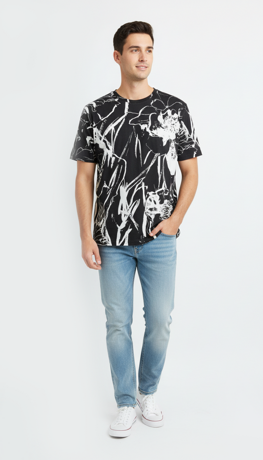 H&M MENS PRINTED T SHIRT