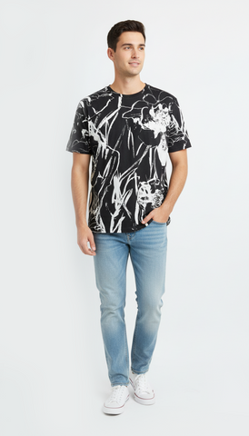 H&M MENS PRINTED T SHIRT