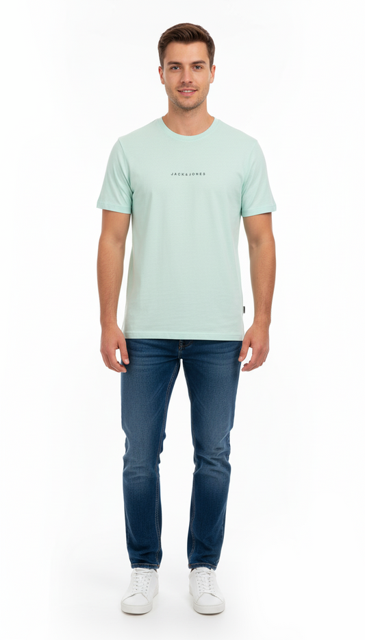 JACK & JONES MENS BASIC CREW NECK T SHIRT