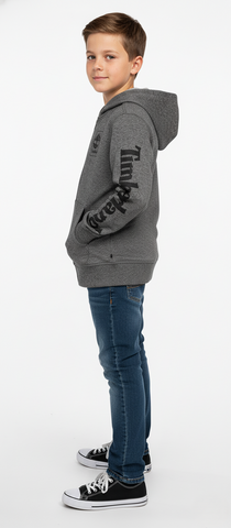 TIMBERLAND boys Charcoal Zip-Up Hoodie