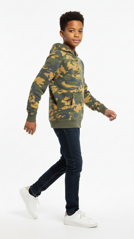 Timberland Boys Camo Full-Zip Hoodie