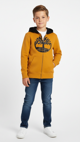 Timberland Boys Printed Full-Zip Hoodie