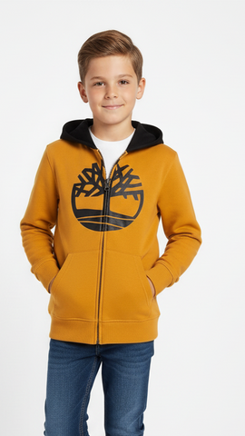 Timberland Boys Printed Full-Zip Hoodie