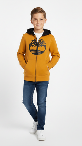Timberland Boys Printed Full-Zip Hoodie