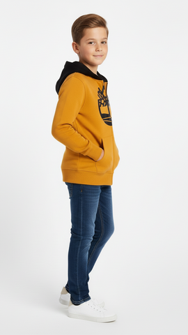 Timberland Boys Printed Full-Zip Hoodie