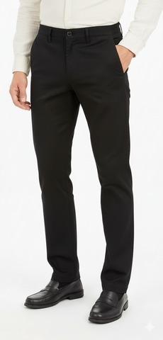 BROKERS MENS BLACK COTTON CHINO