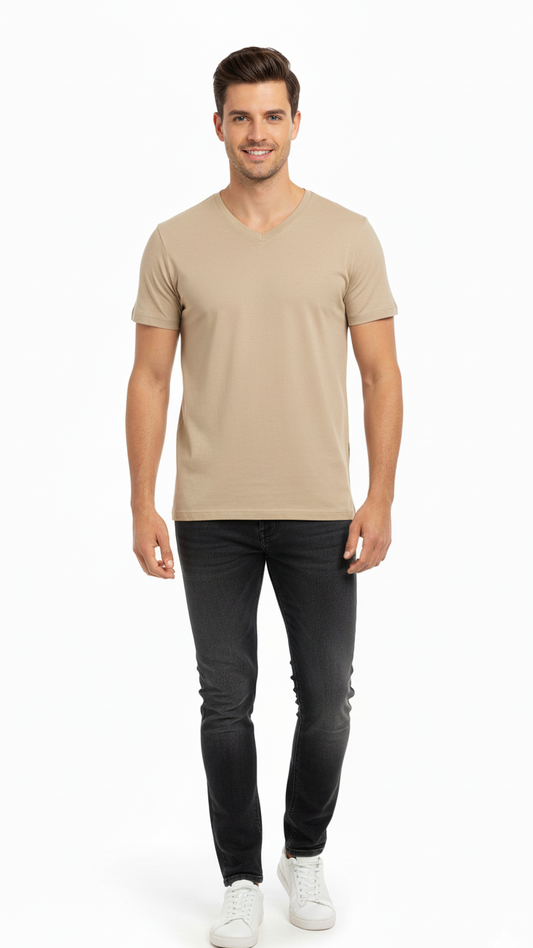 PIER ONE MENS BASIC V NECK T SHIRT