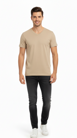 PIER ONE MENS BASIC V NECK T SHIRT