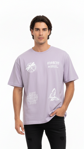 ONLY & SONS MENS PRINTED DROP SHOULDER OVERSIZED T SHIRT