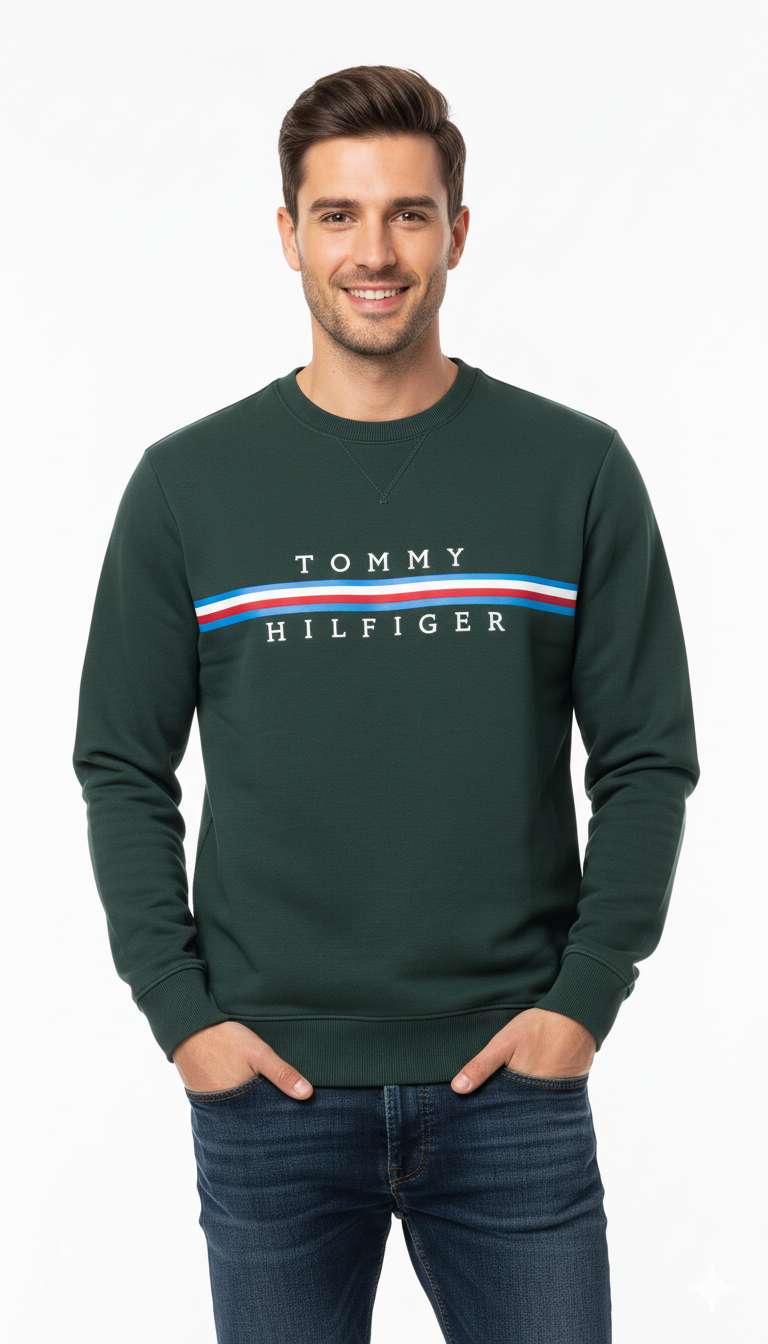 TOMMY MENS CHEST PRINT SWEATSHIRT