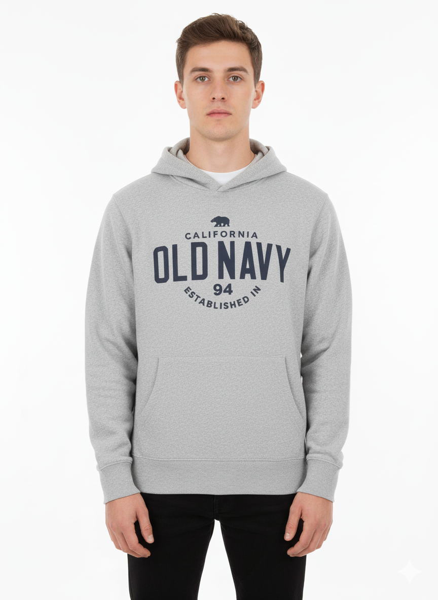 OLD NAVY MENS CHEST PRINT HOODIE