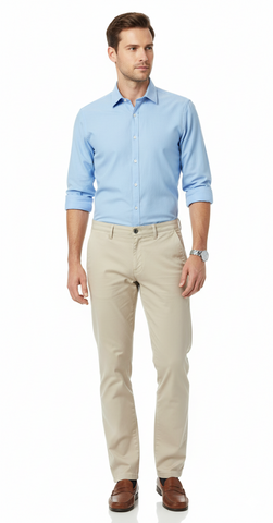 JACK&JONES MENS TEXTURED COTTON CHINO