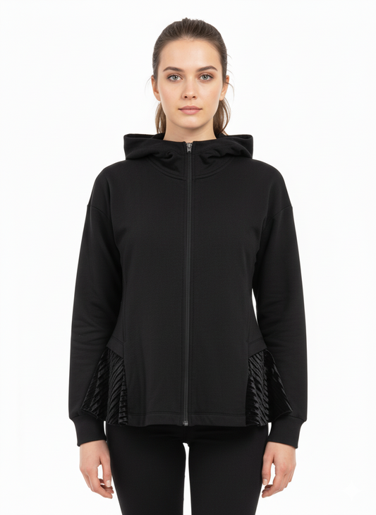 WOMENS ZIP UP HOODIE WITH FRILLS