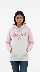 OVERRILLS WOMENS EMBROIDED TWO TONE HOODIE