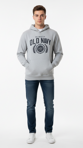 OLD NAVY MENS CHEST PRINT HOODIE