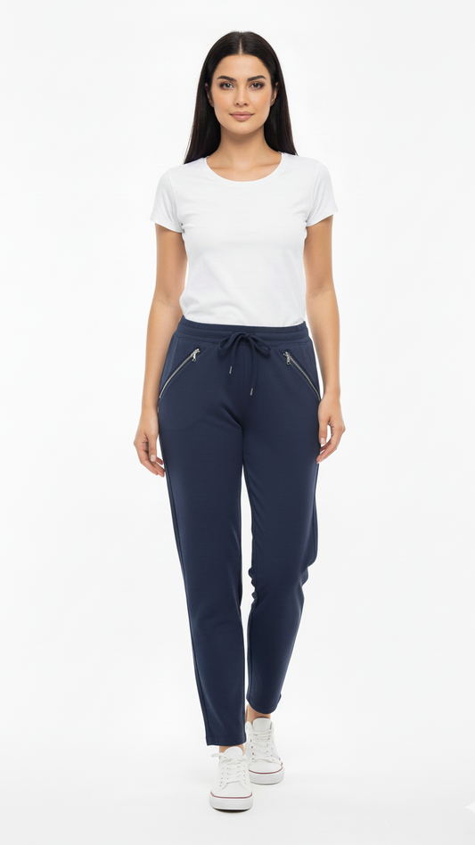 WOMENS ZIPPED POCKET TROUSER
