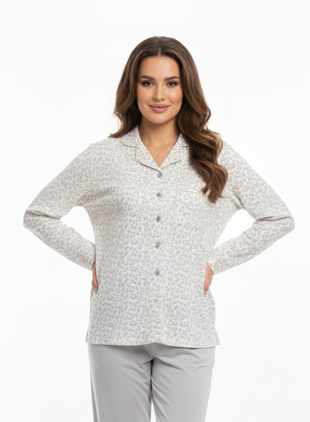 Womens Nightwear Shirt With Chest Pocket