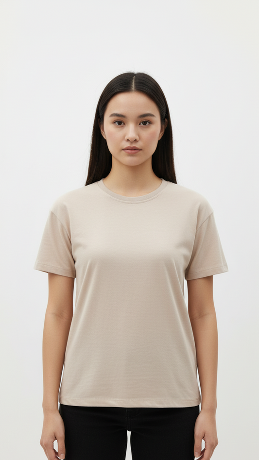 SPF WOMEN BASIC CREW NECK T SHIRT