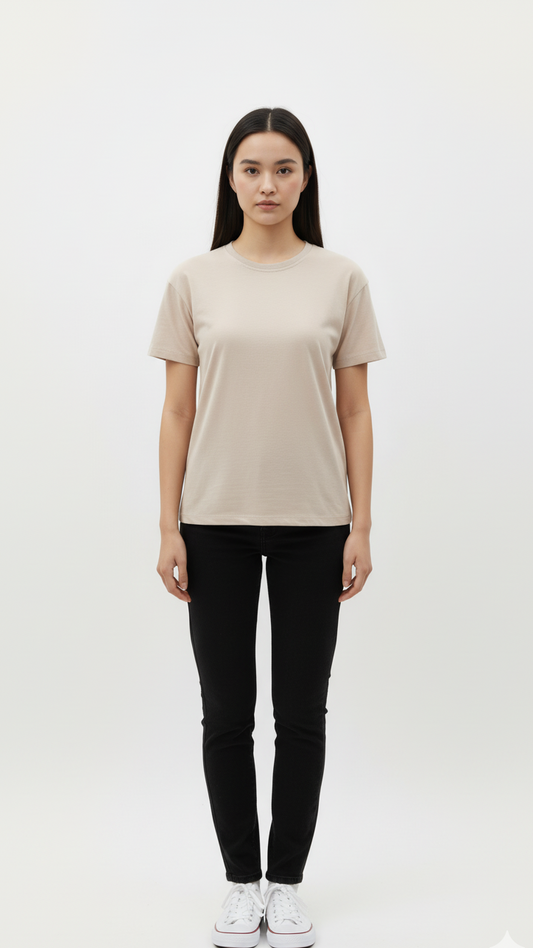 SPF WOMEN BASIC CREW NECK T SHIRT